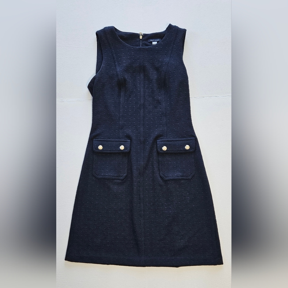 Tommy Hilfiger Blue Buttoned Sheath Dress